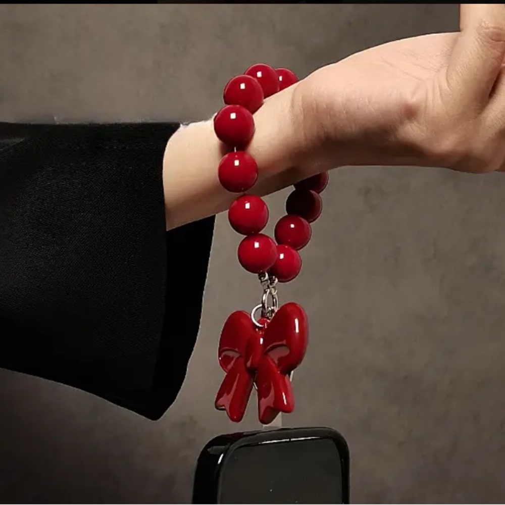 Large Acrylic Bow Purse Charm/ Keychain/backpack aesthetic - blood red - NWT - Picture 3 of 3
